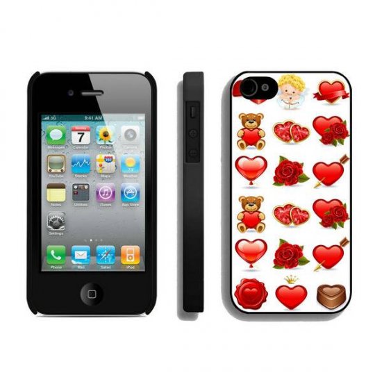 Valentine Cute Bear Love iPhone 4 4S Cases BUE | Women - Click Image to Close